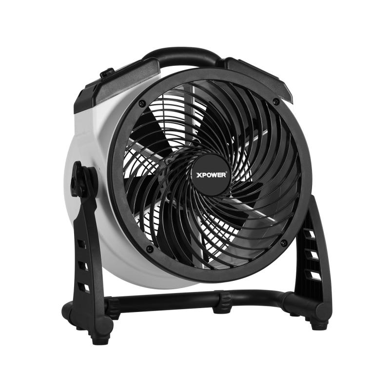 XPOWER密閉型モーター多機能プロフェッショナル空気循環ファン、フロアブロワー、軸流ファン (White, FC-100-White)