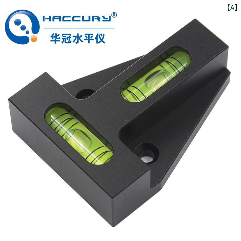 気泡管水準器器 軽銀アロイ T型 XY軸 気泡管水準器器 持ちはこぶ用 水の泡気泡管水準器 緑