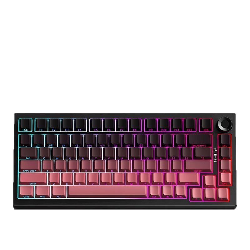 鍵盤 メンズ レディース 機械類式   緑軸 RGB 点火装置 PBT 黒 サクラ色 白いこと