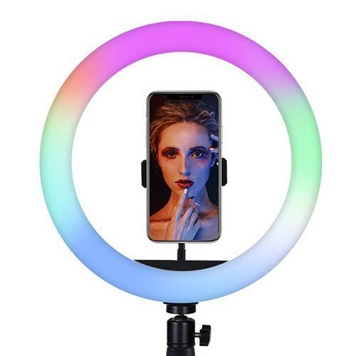 LED 補光灯 輪っか点火装置 RGB マルチ色合い 40-46糎 機頂 スマホ 映画化用 輪っか 調光 点火装置 照明ランプ ゼムクリップ 仕掛ける 映画化点火装置 創造的 マルチ大きさ