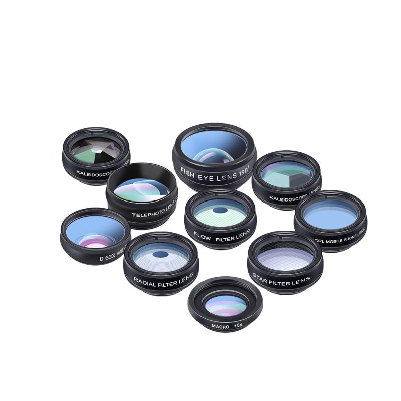 スマホ 水晶体 仕掛ける 広角 CPL 星光 魚眼 接写 望遠 水漉し 六取りわける 偏光 10インチ1 黒