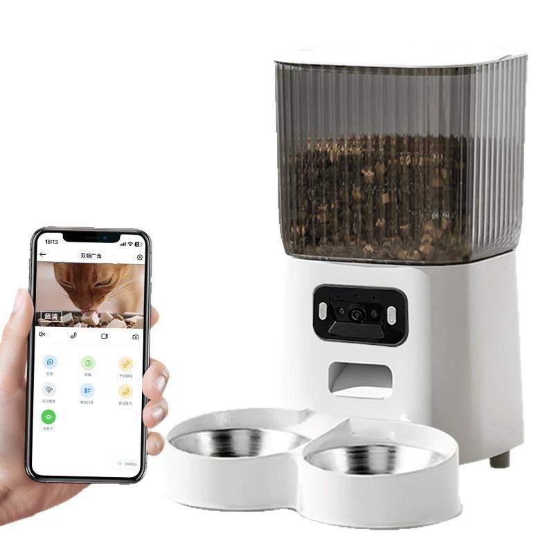 愛玩動物 自動小銃食らわせる器 猫 犬 かっこ良い 5L 電気容量 適用業務 写真機 タイマー 遠さ取りまわし ステンレス鋼 ABS 白いこと 黒