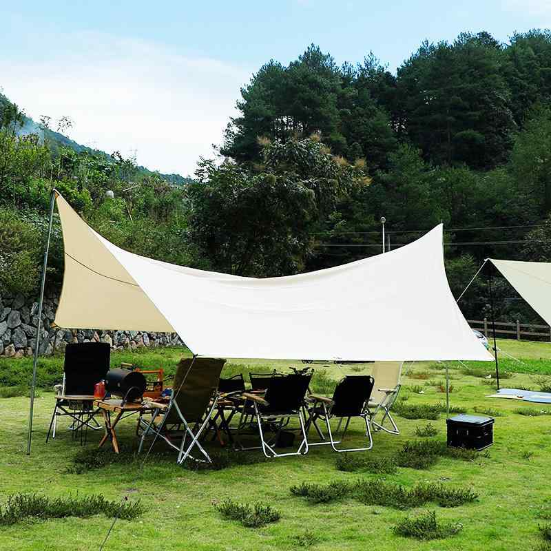 アウトドア 幕屋 円蓋 難民キャンプ タープ 牛津布 遮陽 防雨 室外 難民キャンプ備品 流沙金 六角形 蝶形 雨合羽 手動 鉄一こま 難民キャンプ場 ピクニック