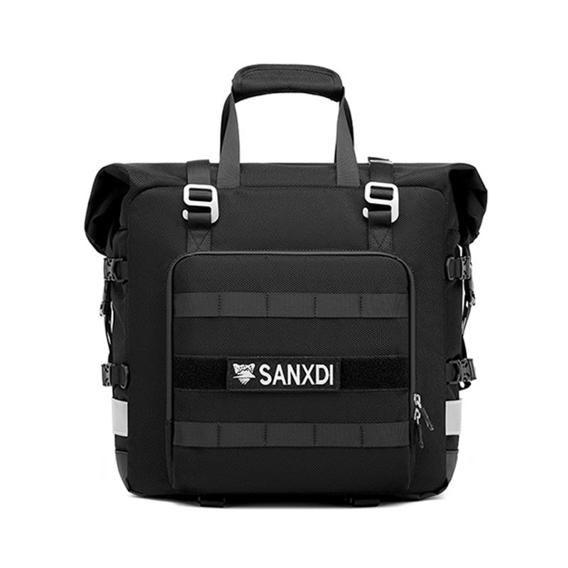 モーターサイクル サイドバッグ 防水 バイク 荷物 収納 20L 黒 灰|SUPERYOU