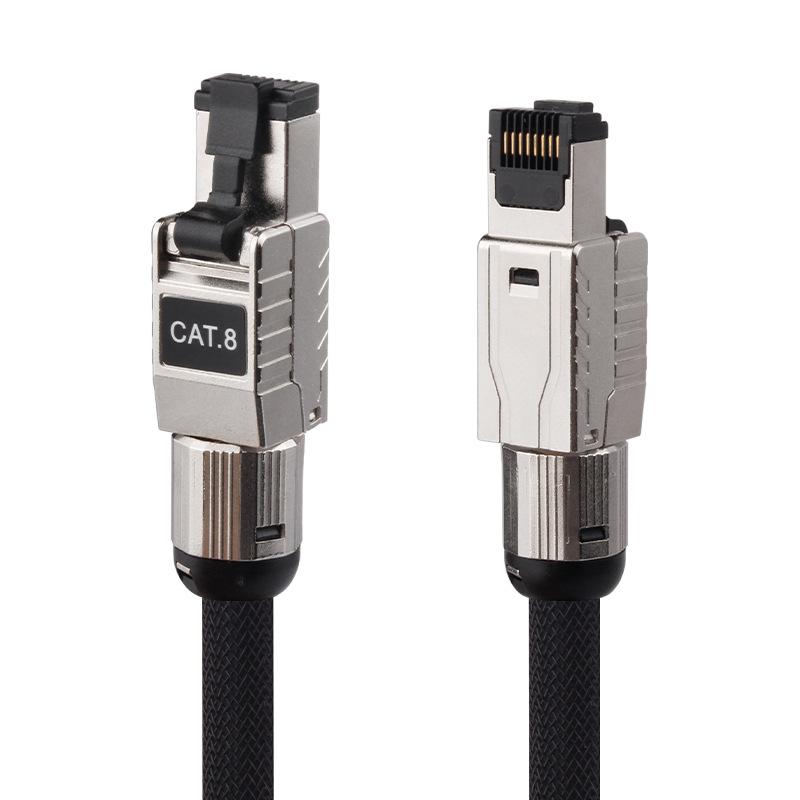 ネットワークケーブル 八類 CAT8 高速 光ファイバー シールド ブラック 長さ 0.5m 1m 1.5m 2m 3m 5m 8m 10m 12m 15m 20m 30m｜SUPERYOU