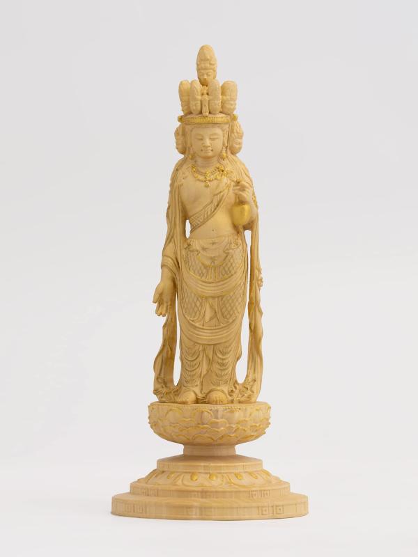 楽天市場】木彫り仏像 向源寺形【十一面観音菩薩立像】上彫 桧木 立5.0