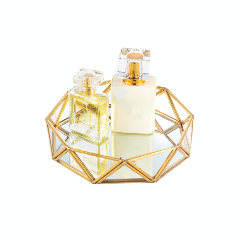 楽天市場】Feyarlガラストレイミラートレー置くトレイ小物収納香水