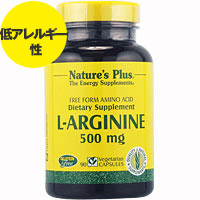 Lアルギニン 500mg 90粒[サプリメント/健康サプリ/サプリ/アミノ酸/Nature'sPlus/ネイチャーズプラス/栄養補助/栄養補助食品/アメリカ/カプセル]