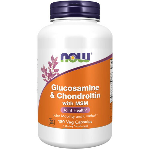 グルコサミン＆コンドロイチン＋MSM／180ベジカプセル [Glucosamine Chondroitin NOW ナウフード サプリメント アメリカサプリ サプマート SupmartUSA 071-03172]