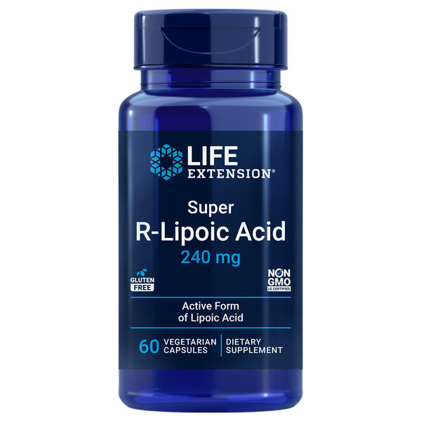 スーパー Rリポ酸（R型アルファリポ酸） 240mg／60ベジカプセル [R-Lipoic Acid LIFE EXTENSION ライフエクステンション サプリメント アメリカサプリ サプマート SupmartUSA 137-01208]