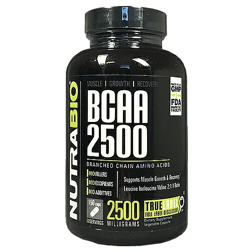 【楽天市場】NUTRABIO BCAA 2500 150ベジカプセル[サプリメント／アメリカサプリ／サプマート／SupmartUSA