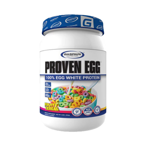 Gaspari Nutrition プルーブン エッグ (100％エッグプロテイン） フルーティシリアル 約27回分｜卵白 乳糖 ケト ヒデ ギャスパリビッグヒデ プロテイン タンパク質 たんぱく質｜SUPMART USA