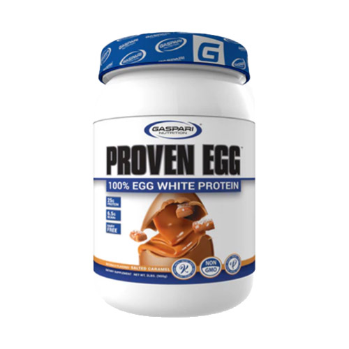 Gaspari Nutrition プルーブン エッグ (100%エッグプロテイン)ソルトキャラメル 約27回分| 卵白 乳糖 ケト ビッグヒデ プロテイン タンパク質 たんぱく質|SUPMART USA