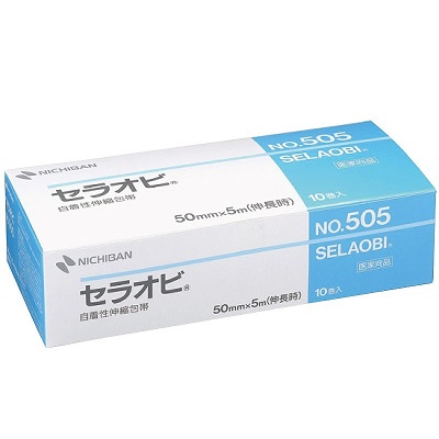 ニチバン株式会社 セラオビNO・505 50mm×5m(伸長時)×10巻×2個セット 【商品到着までに7-10日程度かかります・ご注文後のキャンセルができません】