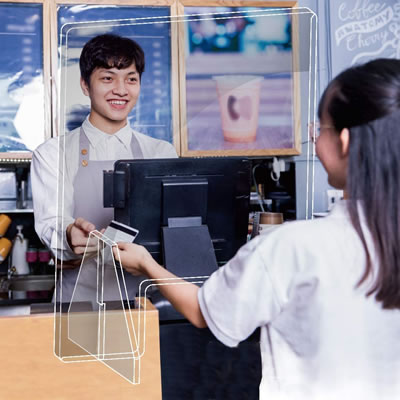 【貨物輸送無料】アスカ 水しぶきガードアクリルスタンド 御目に掛かる式縦型＜600×800＞ CVG03 コロナ打つ手/接触伝染症打つ手/受け付け/パーテーション