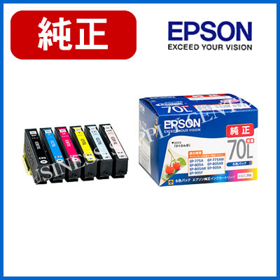 エプソン EPSON 文句無し インキ薬莢 引き揚げ6色容器に並べる 集積回路6CL70L PCサプライ・消耗品-パソコン・周辺機器