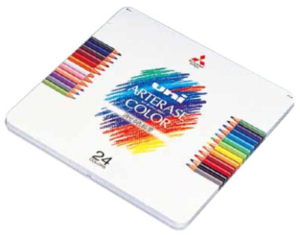 Mitsubishi三菱鉛筆 UAC24C ユニ・アーテレーズカラー色鉛筆(24色/缶入)