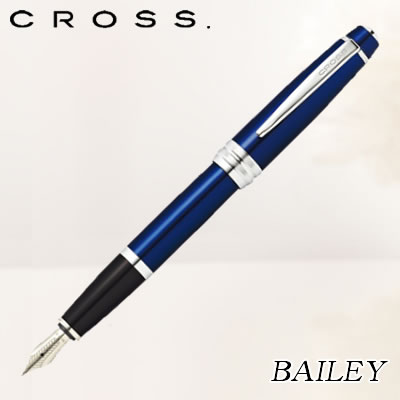 【送料無料】CROSS(クロス) 万年筆 BAILEY(ベイリー) ブルー M(中字) NAT0456-12MS