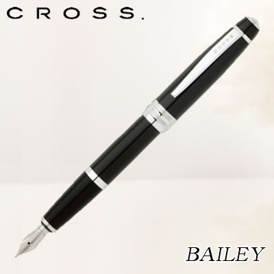 【送料無料】CROSS(クロス) 万年筆 BAILEY(ベイリー) ブラック M(中字) NAT0456-7MS