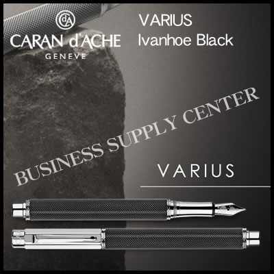 【送料無料】Caran d'Ache(カランダッシュ) 万年筆 VARIUS Ivanhoe Black(バリアス アイバンホー ブラック) 4490-082【10P21Aug17】｜ビジネスサプライセンター