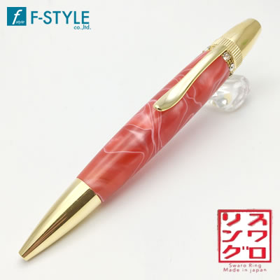 【貨物輸送無料】F-STYLE(エフスタイル) スワロRingTop ボールペン Acrylic/Red(赤いこと) TAS1700 パーカー手合い/スワロフスキー【母の日】【敬老の日】 文房具・事務用品-筆記具