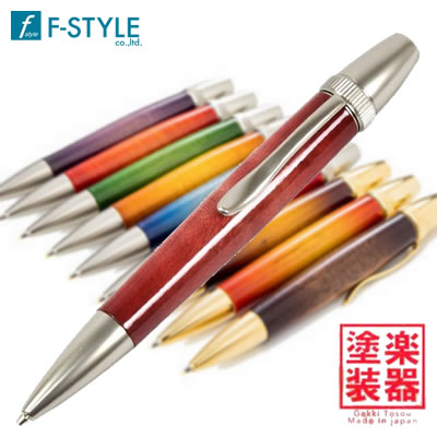 【送料無料】F-STYLE(エフスタイル) Air Brush Wood Pen Candy Color(キャンディカラーギター塗装) カーリーメイプル/Red(レッド) TGT1611 ボールペン/パーカータイプ【母の日】【父の日】【敬老の日】