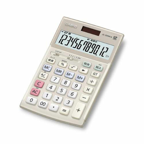 実務電卓検算JS-20WKA-GD-N ジャスト12桁｜Business Supply Shop