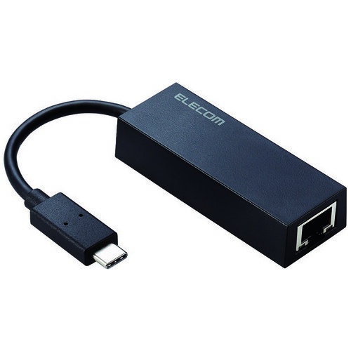 PCケーブル・コネクタ ELECOM EDC-QUA3C-B Type-A/Cポート両対応2.5G有線LANアダプター | エレコム