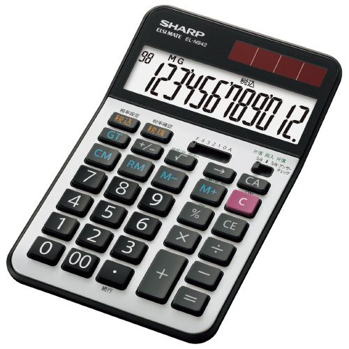 楽天市場】シャープ EL-G37 学校用電卓 12桁 簿記 検定 電卓 早打ち