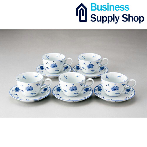 楽天市場】波佐見焼 染錦モダン コーヒー碗皿揃（絵変わり） 5客碗皿