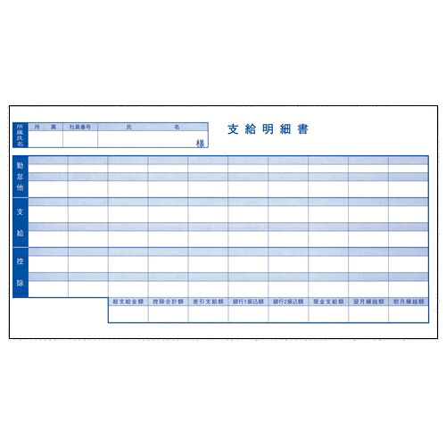 奉行シリーズ用専用 密封式給与明細書 6016|Business Supply Shop