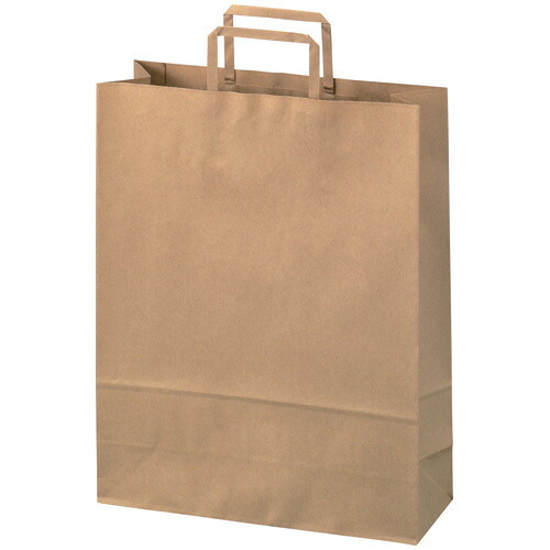 手提袋 平紐 茶 大 300枚 B293J-B6|Business Supply Shop