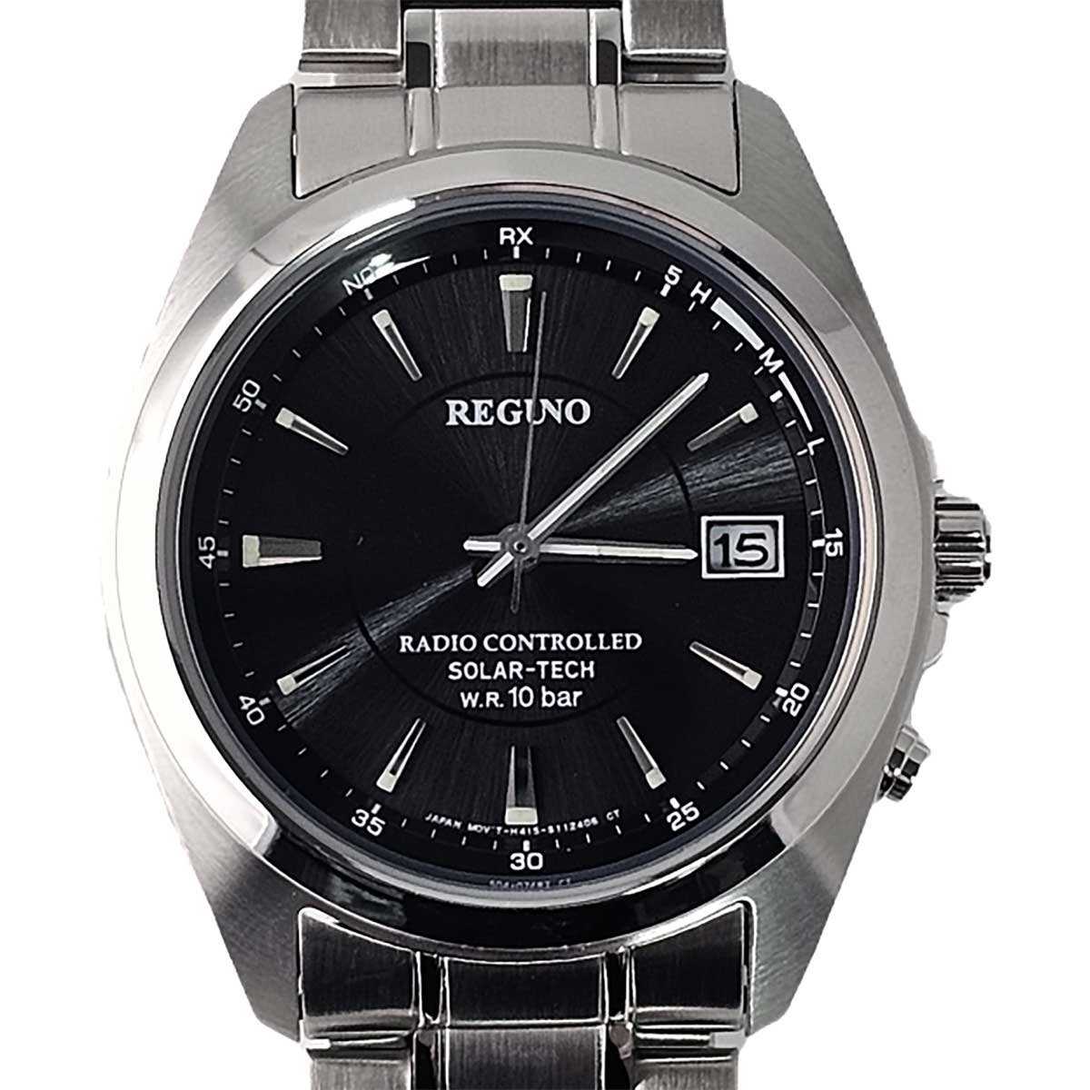 シチズン CITIZEN レグノ REGUNO 腕時計 電波ソーラー ブラック シルバー KL3-111-53