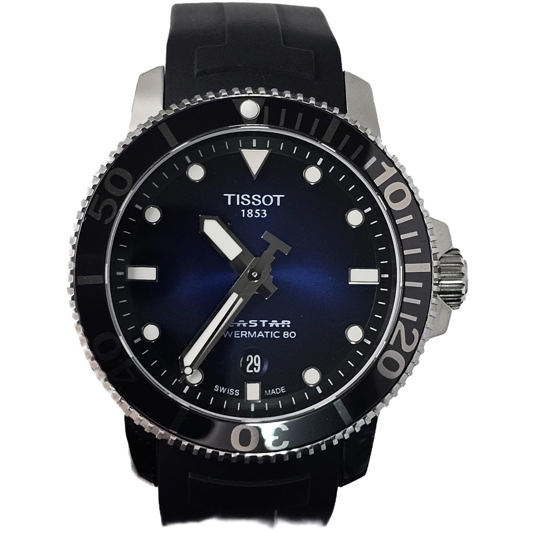 TISSOT ティソ 腕時計 シースター 1000 オートマティック ブルー ラバー T1204071704100 メンズ 新品未使用|サプリストア 店