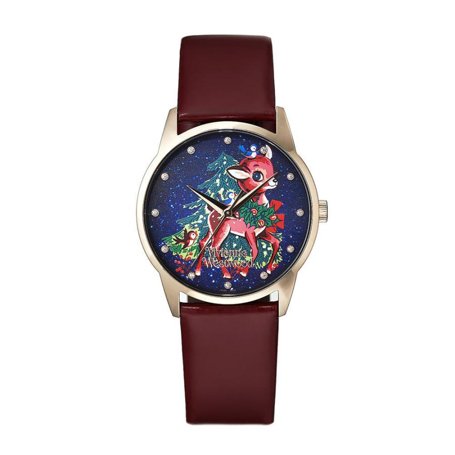 新品箱付き添い人 ヴィヴィアンウエストウッド Vivienne Westwood ウォッチ バンビ レディース 米国海軍 サクラ色ゴールド うす暗い赤いこと クリスマス 150本制限事項 VW2PG8-69