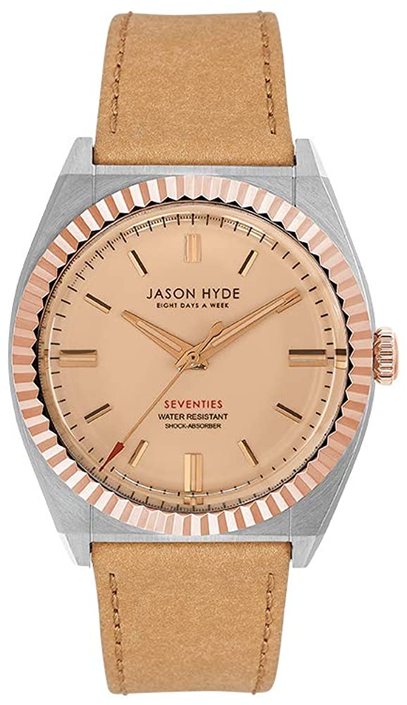 JASON HYDE ジェイソン・ハイド 腕時計 メンズ アンバー Amber パピル シルバー×ベージュ JH20019