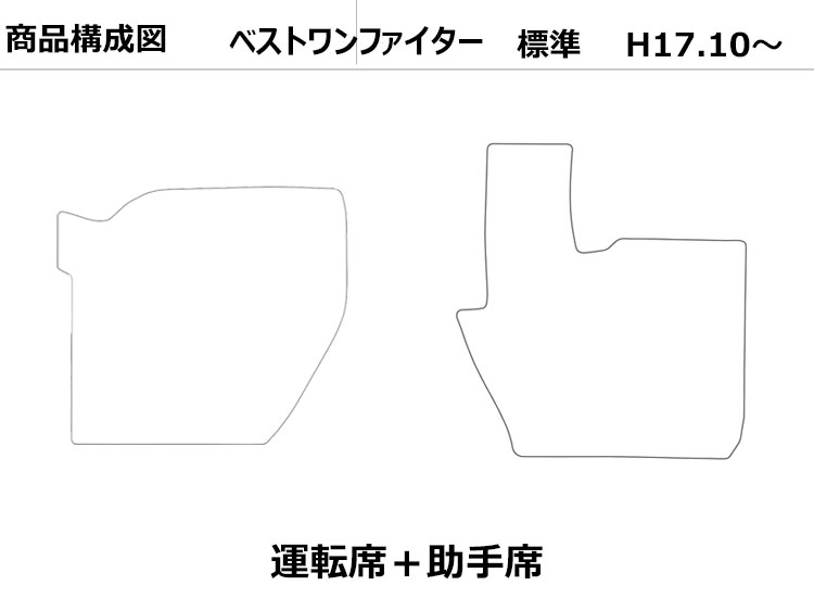 卸売 送料無料 三菱 ベストワンファイター 標準 2点セット 年式:H17.10-高級マット 運転席 助手席 フロアマット カーマット おしゃれ 車  おすすめ 9カラー qdtek.vn