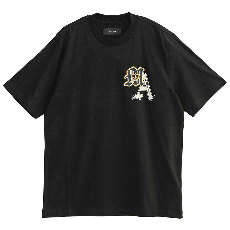 アミリ AMIRI Tシャツ VARSITY PATCH TEE AMTOJR1042-001_BLACK【新作】