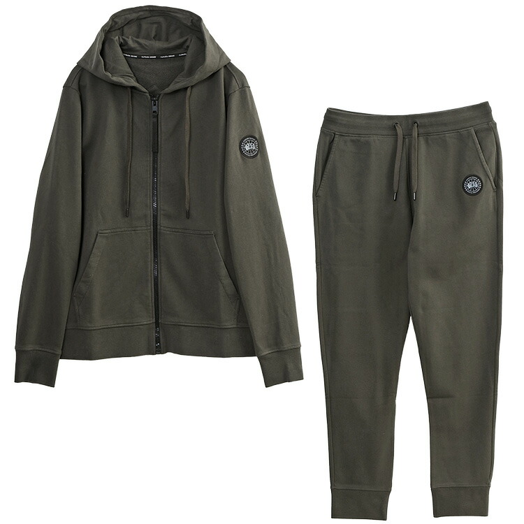 カナダグース CANADA GOOSE 上下書き割り ジップスウェット 黒いこと付け紙 7401MB/7402MB-9782_VOLCANO【新作】