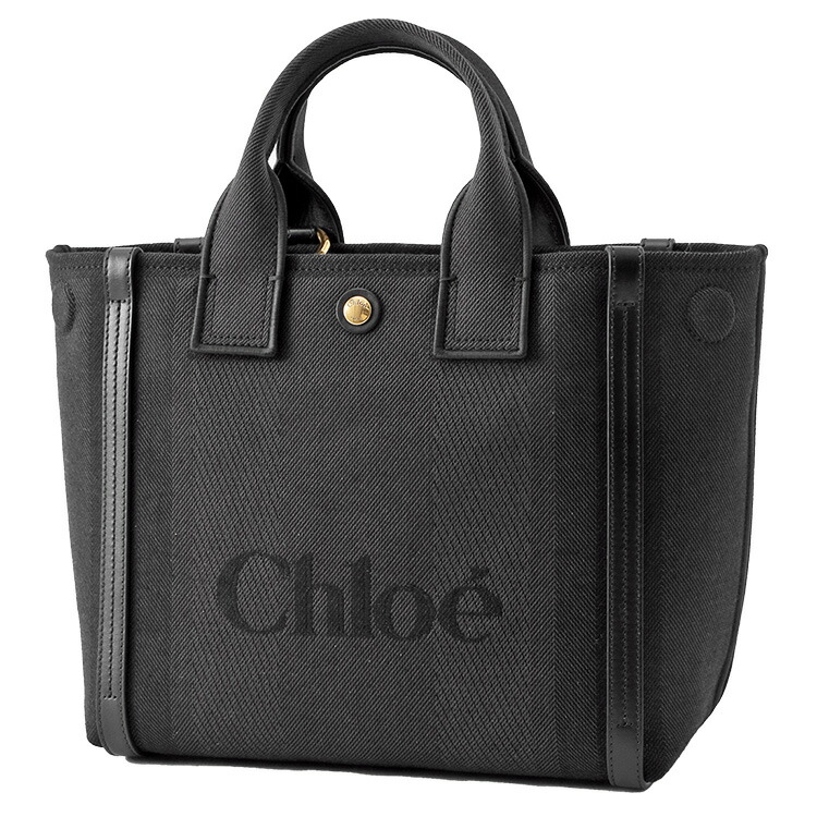 クロエ CHLOE キャンバス製Chloe Carryスモールトートバッグ CHC25SS911O65-001：Black【新作】