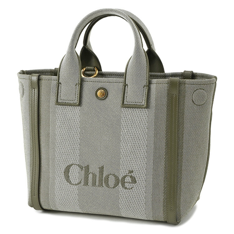 クロエ CHLOE キャンバス製Chloe Carryスモールトートバッグ CHC25SS911O65-3E5：Winter_Lvy【新作】