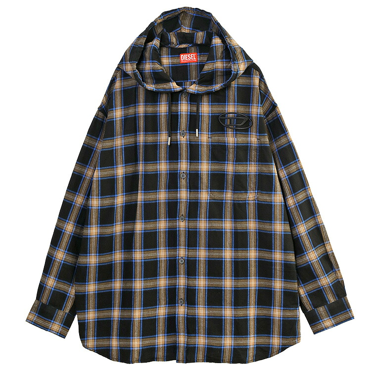 DIESEL ディーゼル フード付きシャツ A19446-0AJFI S-DEWNY-HOOD-AJFI-9XXA【新作】