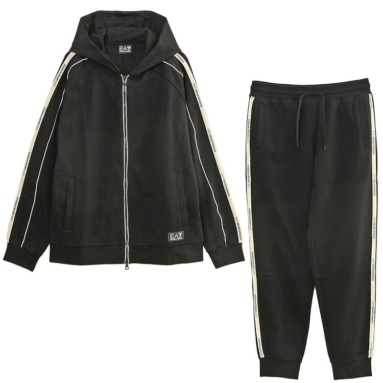 エン急性灰白髄炎 アルマーニ EMPORIO ARMANI EA7 セットアップ ロゴタイプつづき物 裏起毛 7M000973/7M000974-UC001【新作】