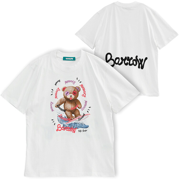 バロー BARROW ティーシャツ SURF BEAR T-SHIRT S6BWUATH078-412【新作】