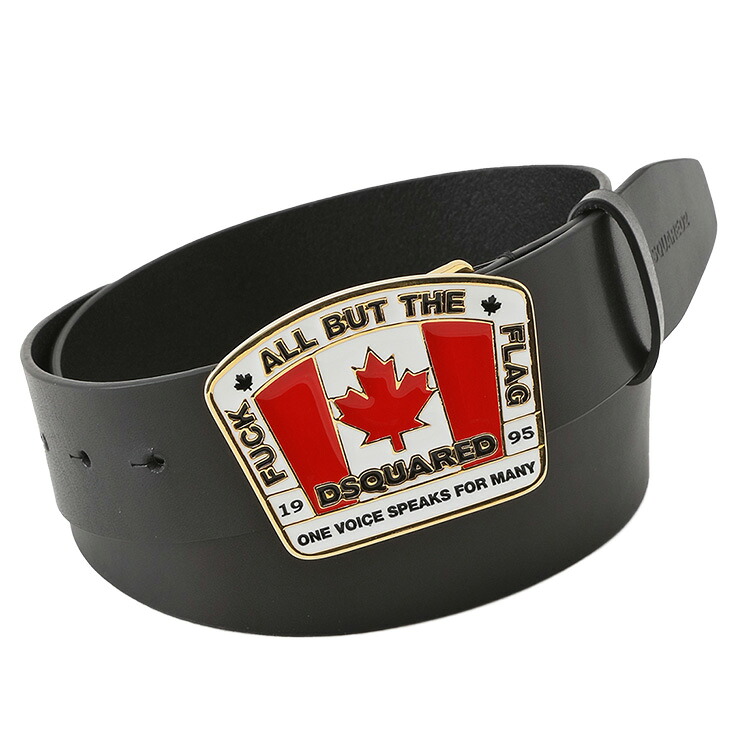 ディースクエアード DSQUARED2 ベルト Canadian Flag Plaque Belt BEM0641-12900001-2124【新作】