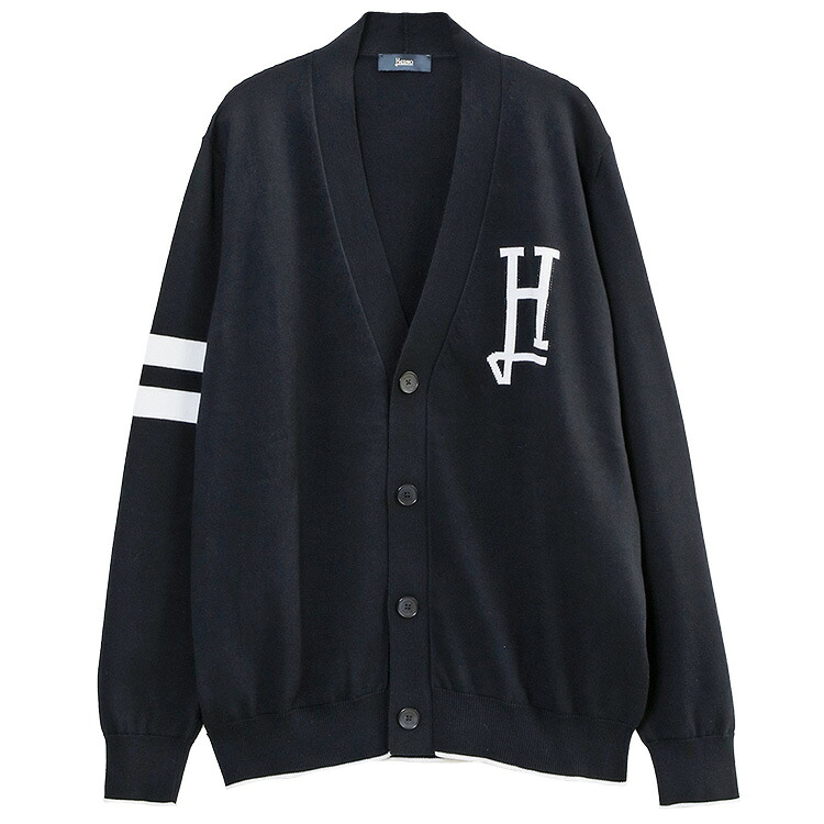 ヘルノ HERNO Hロゴコットン カーディガン MC000211U-72140-9200_BLU_NAVY【新作】