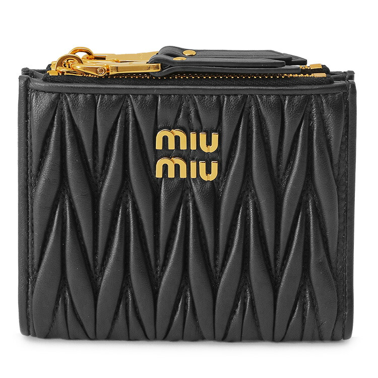 ミュウミュウ miumiu 二つ折り財布 マテラッセレザー 5ML024-AFPP-F0002【新作】