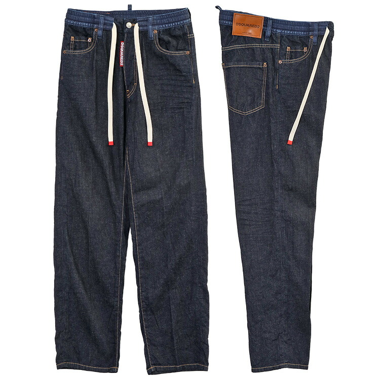 ディースクエアード DSQUARED2 デニム 薄っぺら ドローストリング S74LB1859-S30825-470【新作】