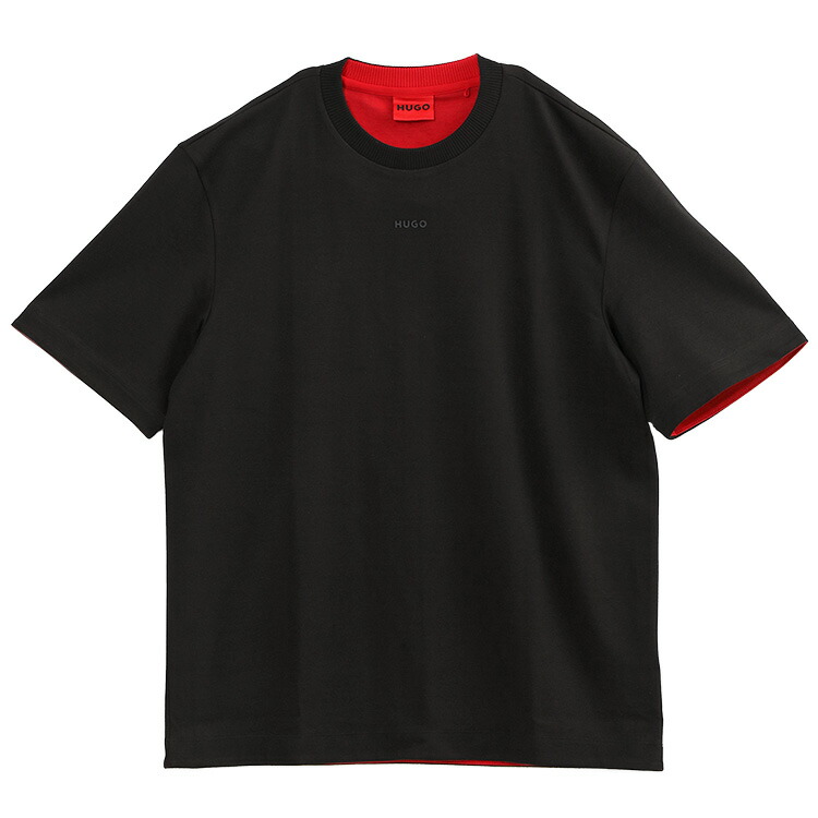 ヒューゴボス HUGO 刺しゅうロゴタイプ入り口・入口ティーシャツ 50554468-001_BLACK【新作】