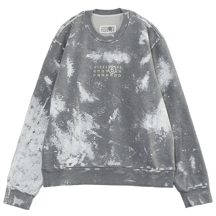 エムエムシックス MM6 Maison Margiela 白いこと絵の具 トレーナー SH2GU0033-S25337-853M【新作】